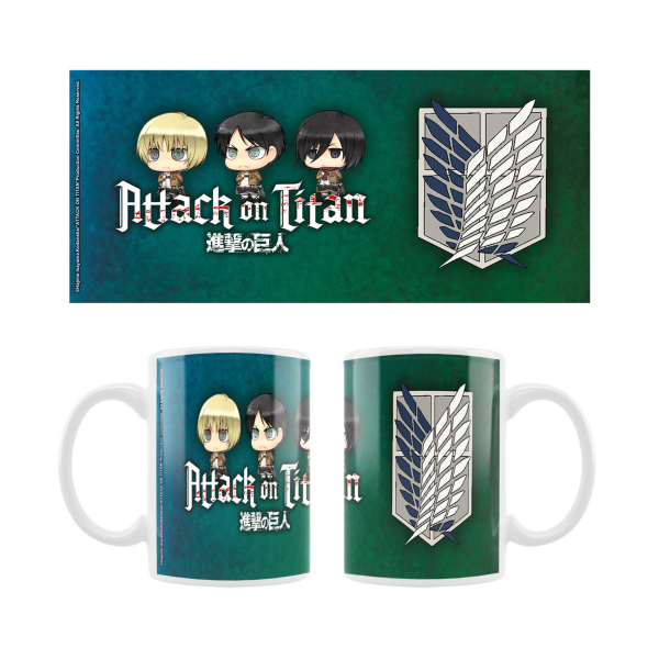 Attack on Titan - Eren, Mikasa & Armin - Chibi Style...